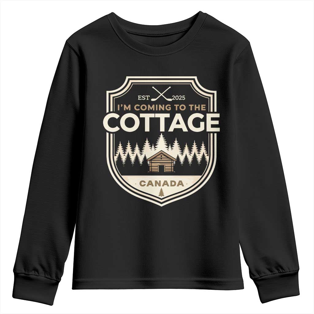 I Am Coming To The Cottage Youth Sweatshirt Funny Romance Hockey