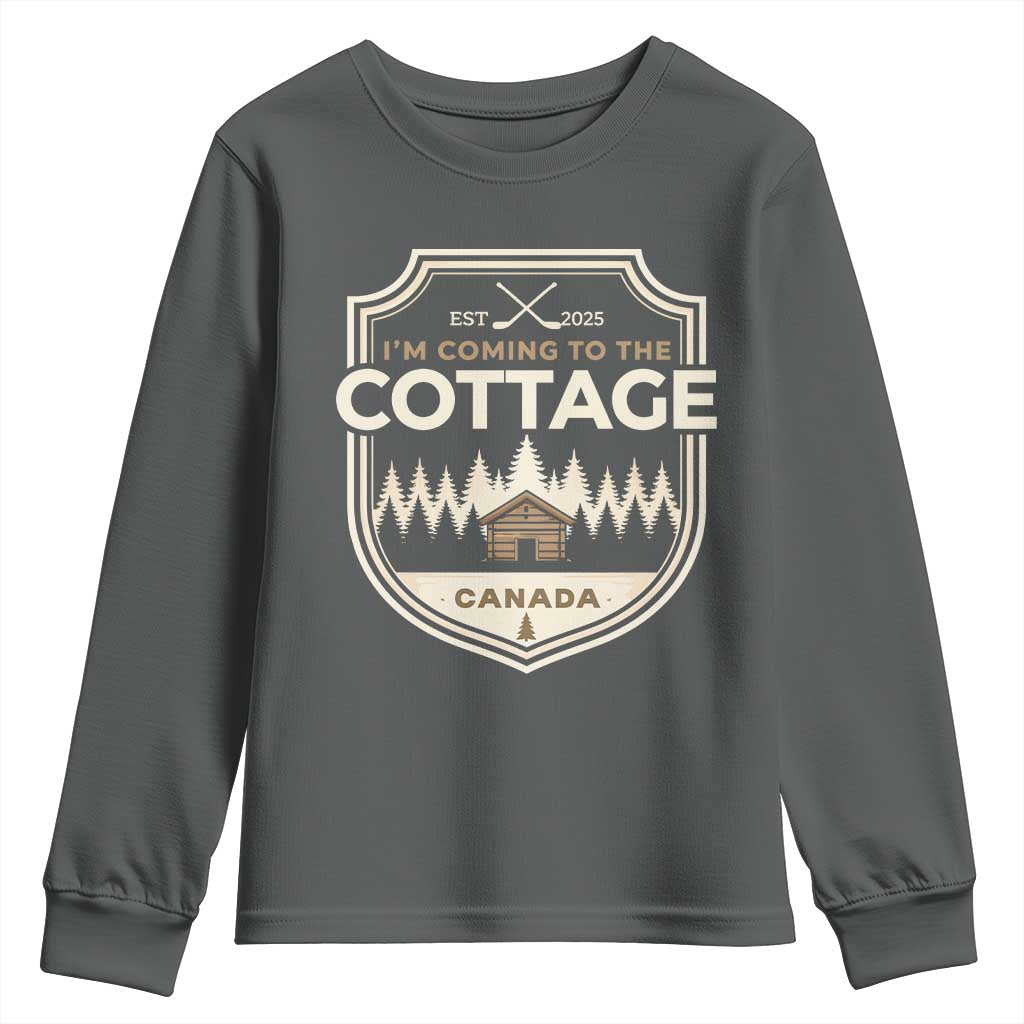 I Am Coming To The Cottage Youth Sweatshirt Funny Romance Hockey