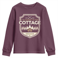 I Am Coming To The Cottage Youth Sweatshirt Funny Romance Hockey