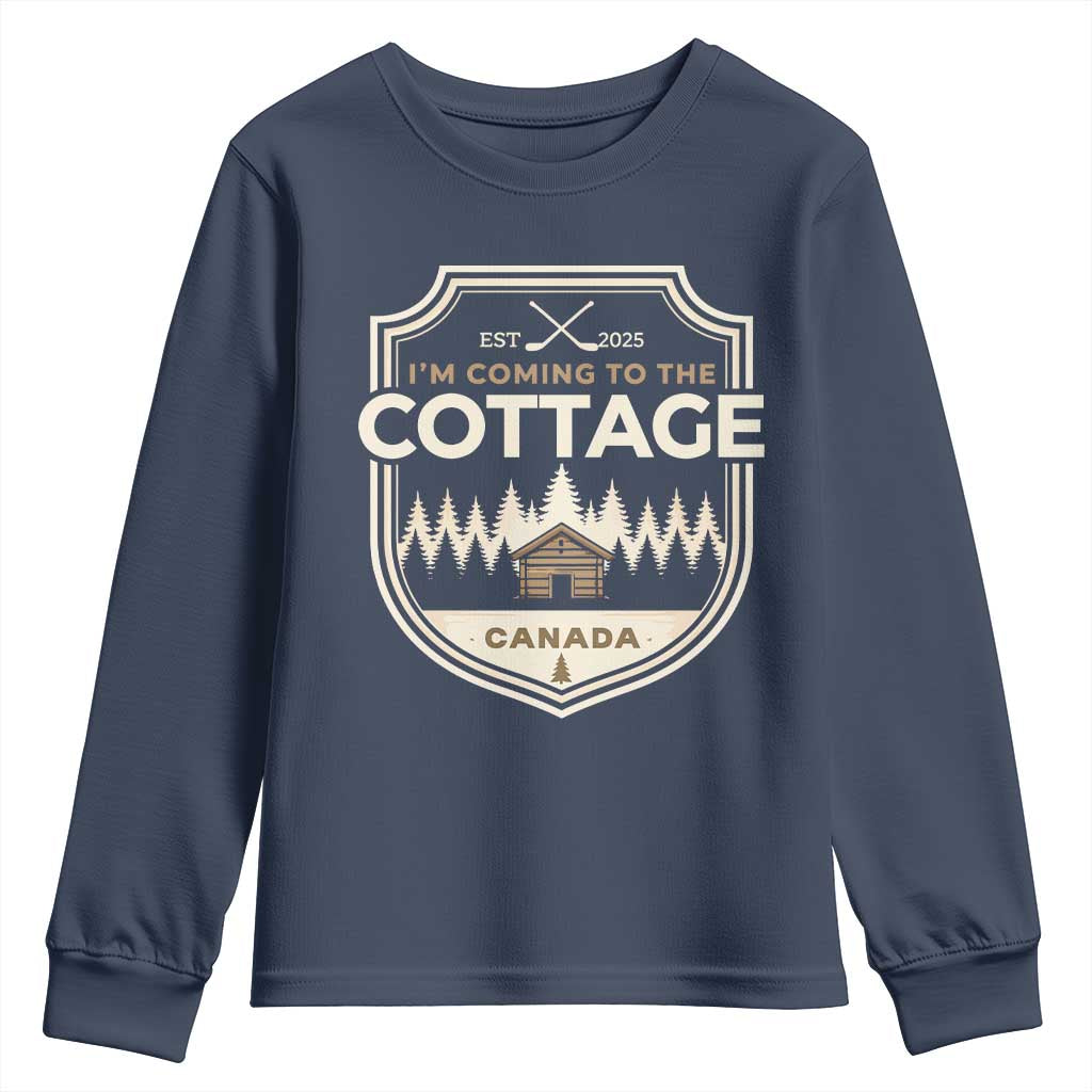 I Am Coming To The Cottage Youth Sweatshirt Funny Romance Hockey
