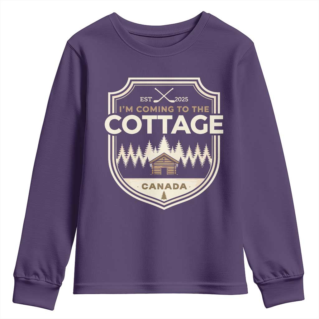 I Am Coming To The Cottage Youth Sweatshirt Funny Romance Hockey