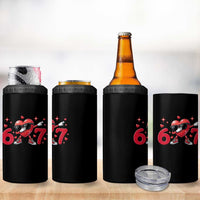 Funny Six Seven 67 Valentines Dabbing Heart 4 in 1 Can Cooler Tumbler