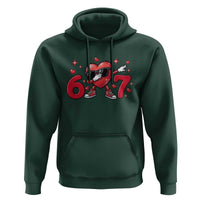 Funny Six Seven 67 Valentines Dabbing Heart Hoodie