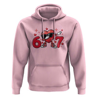 Funny Six Seven 67 Valentines Dabbing Heart Hoodie