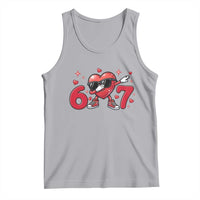 Funny Six Seven 67 Valentines Dabbing Heart Tank Top