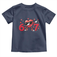 Funny Six Seven 67 Valentines Dabbing Heart Toddler T Shirt