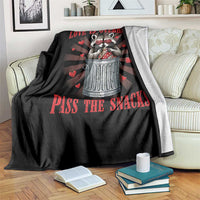Funny Raccoon Valentine Throw Blanket Love Is Overrated Pass The Snacks