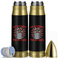 Funny Raccoon Valentine Bullet Tumbler Love Is Overrated Pass The Snacks