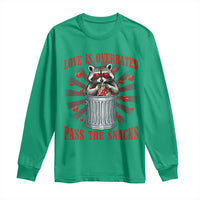 Funny Raccoon Valentine Long Sleeve Shirt Love Is Overrated Pass The Snacks