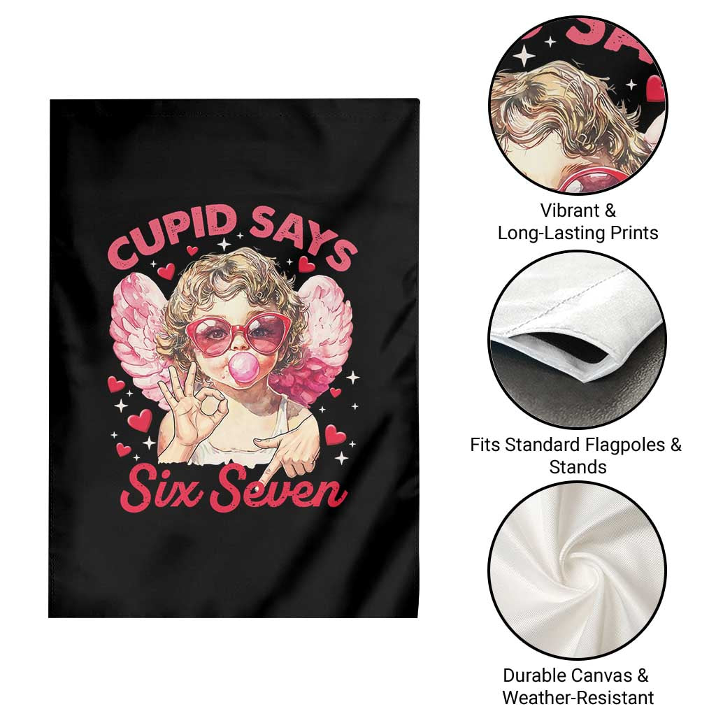 Funny 67 Valentines Day Garden Flag Cupid Say Six Seven 67 Meme
