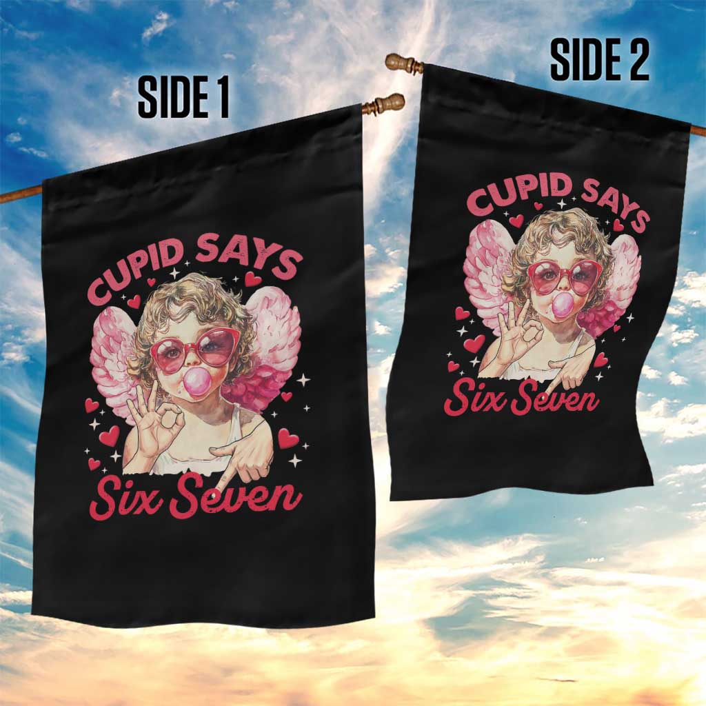 Funny 67 Valentines Day Garden Flag Cupid Say Six Seven 67 Meme