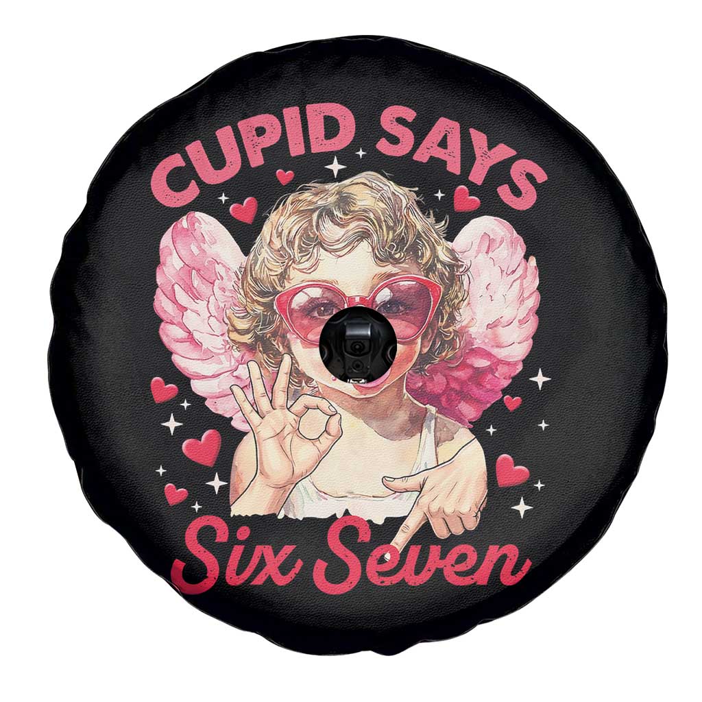 Funny 67 Valentines Day Spare Tire Cover Cupid Say Six Seven 67 Meme
