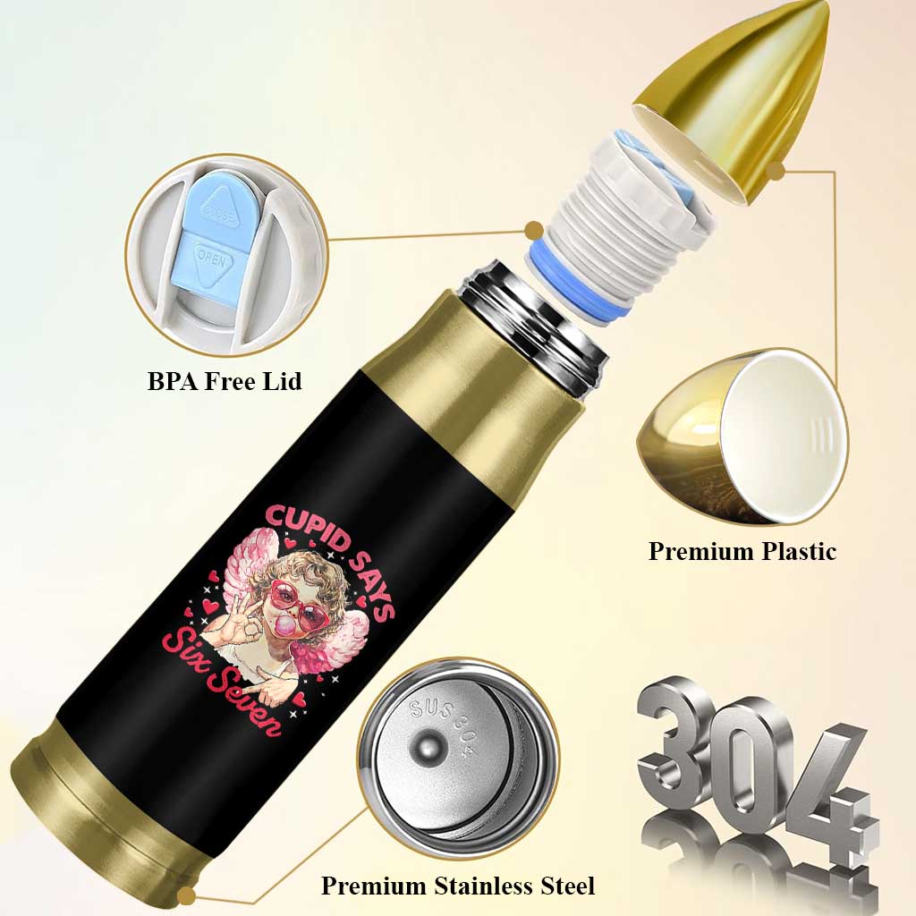 Funny 67 Valentines Day Bullet Tumbler Cupid Say Six Seven 67 Meme