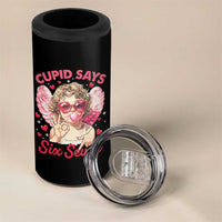 Funny 67 Valentines Day 4 in 1 Can Cooler Tumbler Cupid Say Six Seven 67 Meme