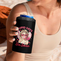 Funny 67 Valentines Day 4 in 1 Can Cooler Tumbler Cupid Say Six Seven 67 Meme