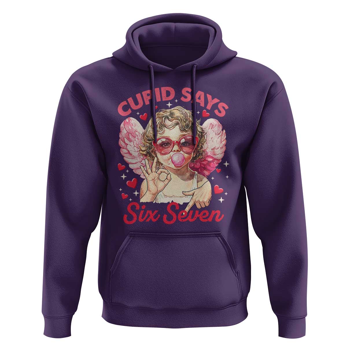 Funny 67 Valentines Day Hoodie Cupid Say Six Seven 67 Meme