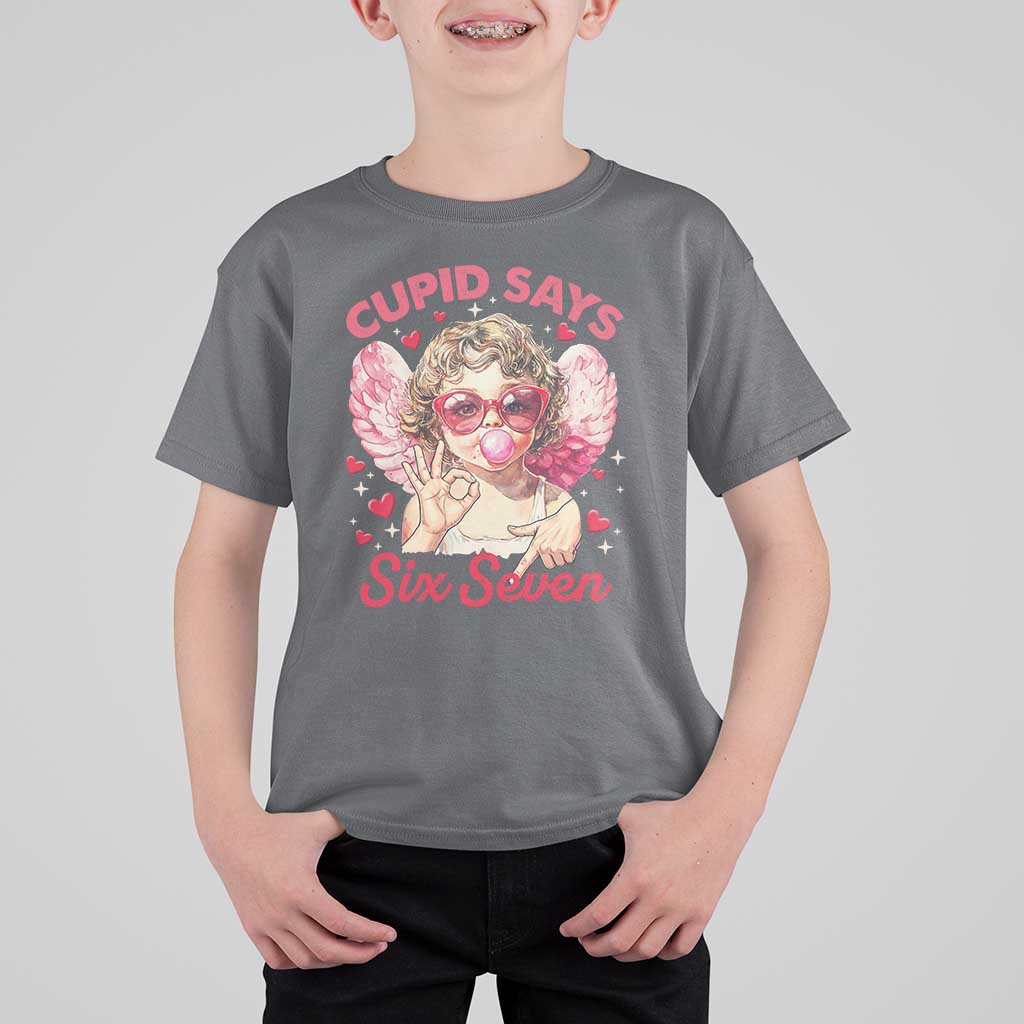 Funny 67 Valentines Day T Shirt For Kid Cupid Say Six Seven 67 Meme
