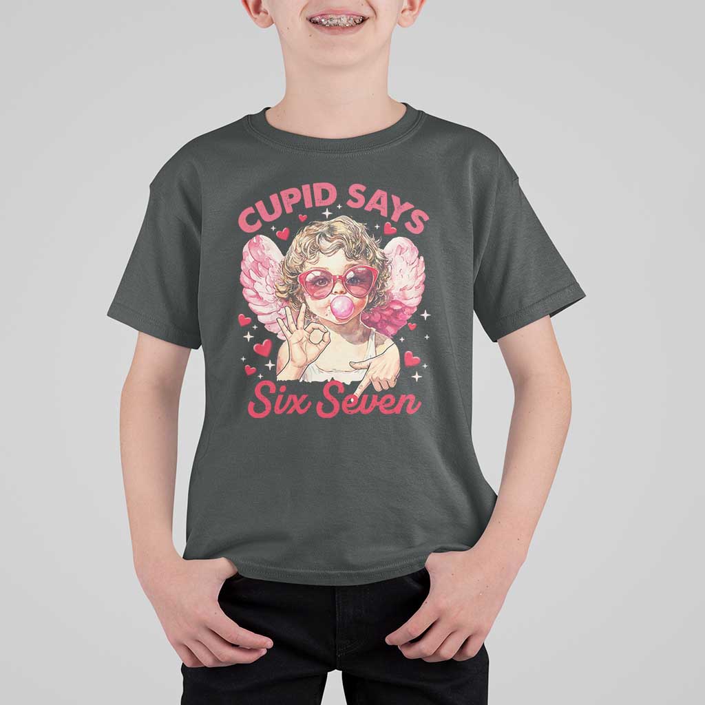 Funny 67 Valentines Day T Shirt For Kid Cupid Say Six Seven 67 Meme