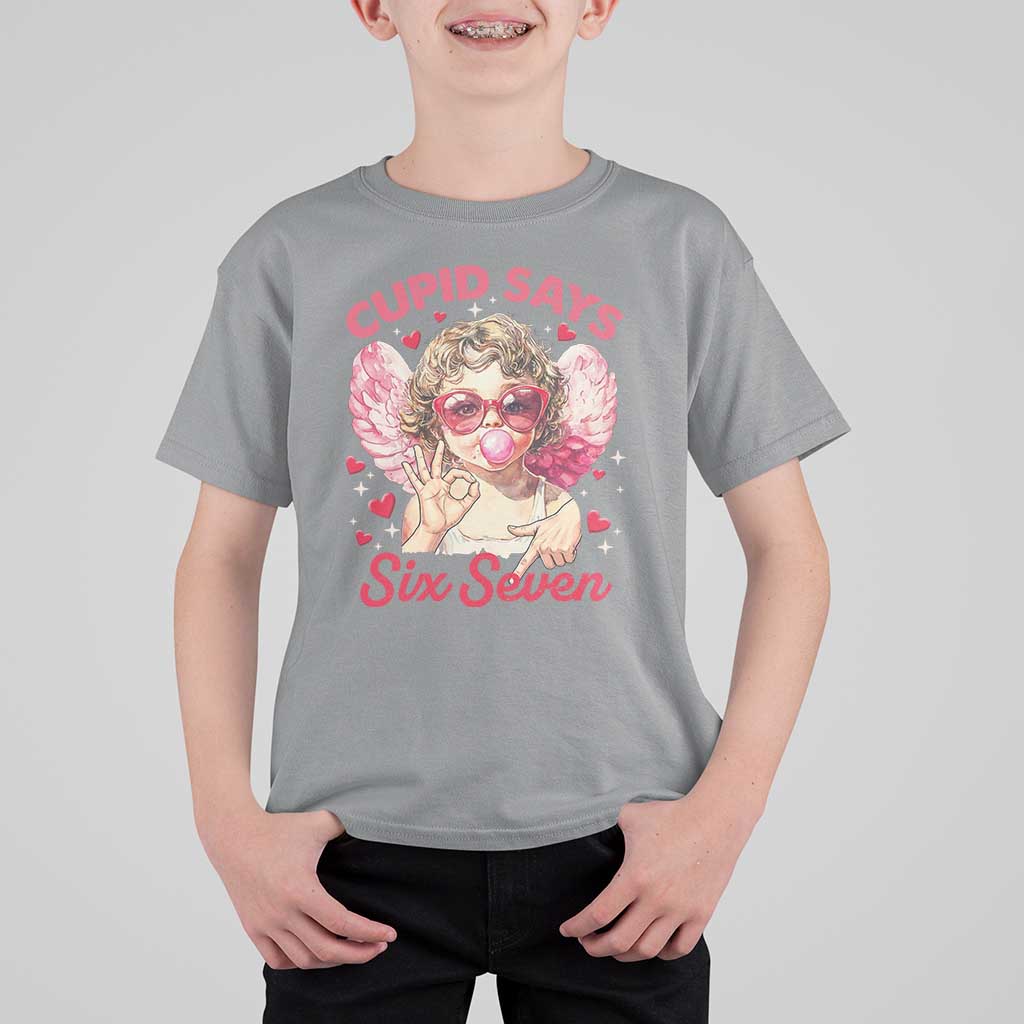 Funny 67 Valentines Day T Shirt For Kid Cupid Say Six Seven 67 Meme