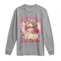 Funny 67 Valentines Day Long Sleeve Shirt Cupid Say Six Seven 67 Meme