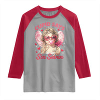 Funny 67 Valentines Day Raglan Shirt Cupid Say Six Seven 67 Meme
