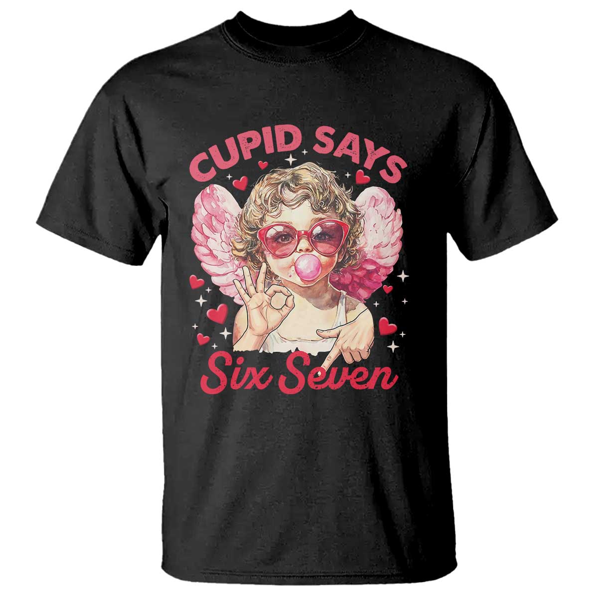 Funny 67 Valentines Day T Shirt Cupid Say Six Seven 67 Meme