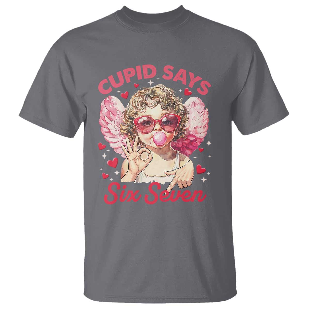 Funny 67 Valentines Day T Shirt Cupid Say Six Seven 67 Meme