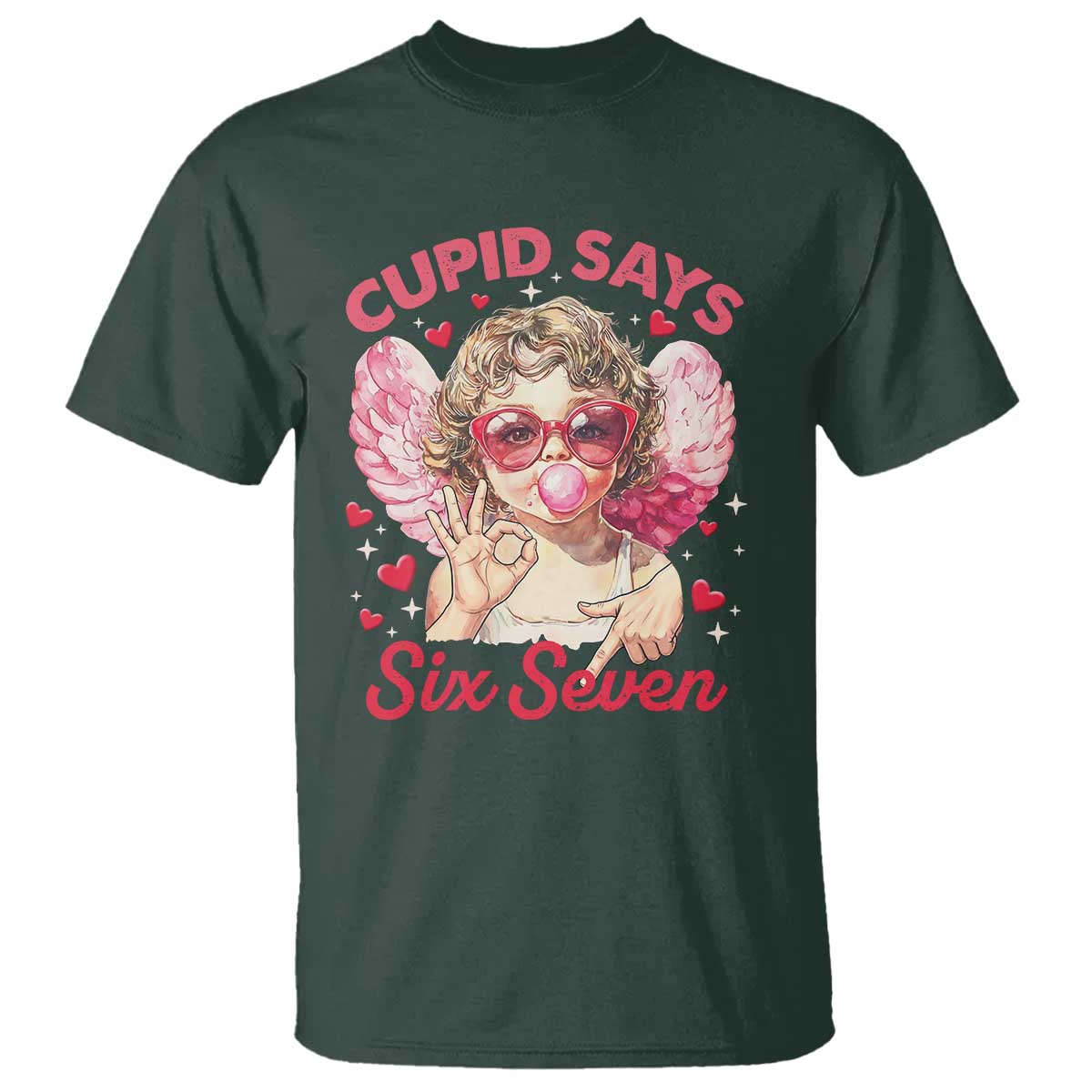 Funny 67 Valentines Day T Shirt Cupid Say Six Seven 67 Meme