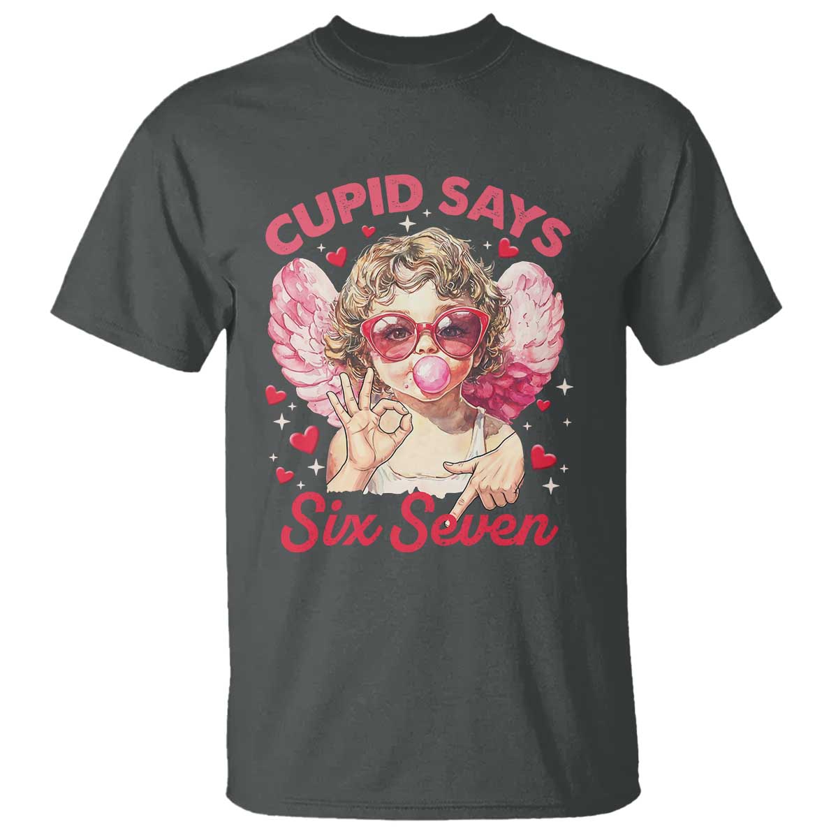Funny 67 Valentines Day T Shirt Cupid Say Six Seven 67 Meme