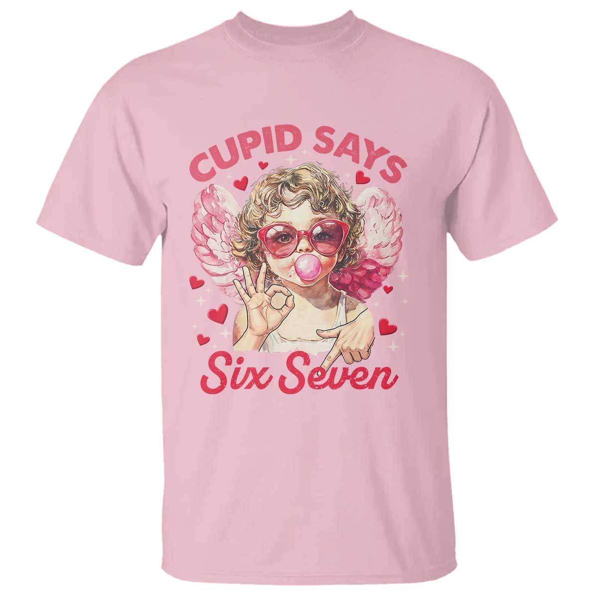 Funny 67 Valentines Day T Shirt Cupid Say Six Seven 67 Meme