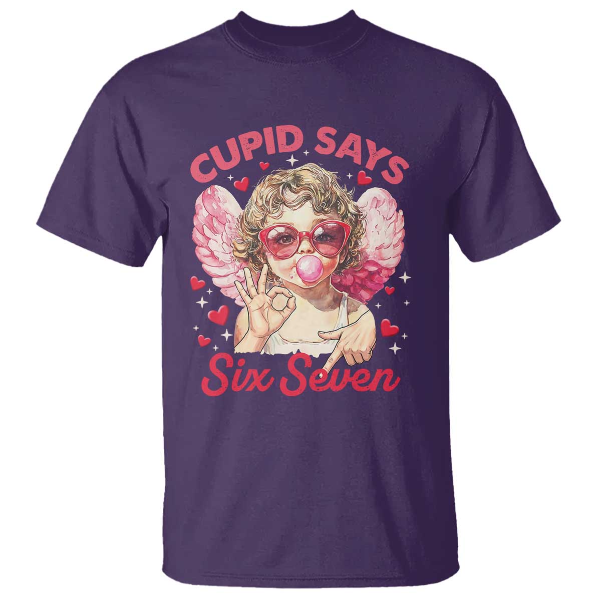 Funny 67 Valentines Day T Shirt Cupid Say Six Seven 67 Meme