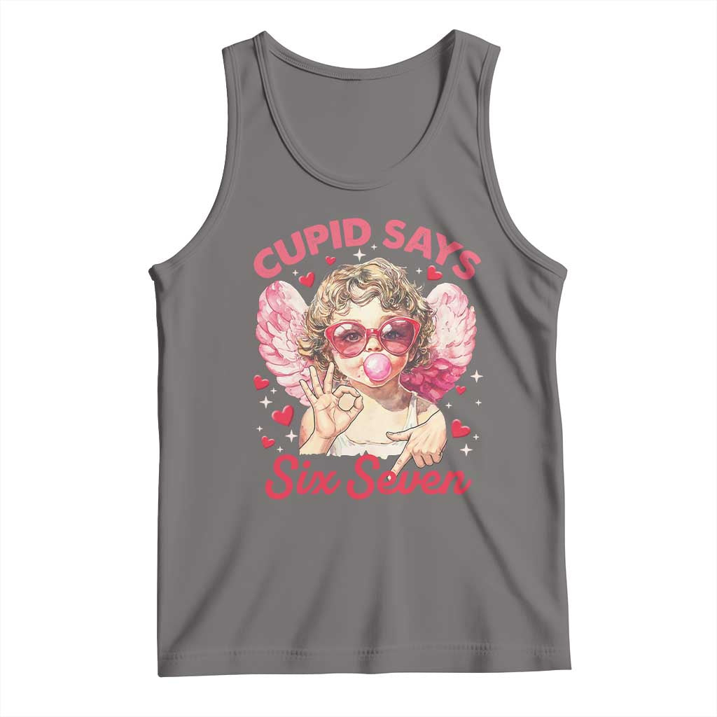 Funny 67 Valentines Day Tank Top Cupid Say Six Seven 67 Meme