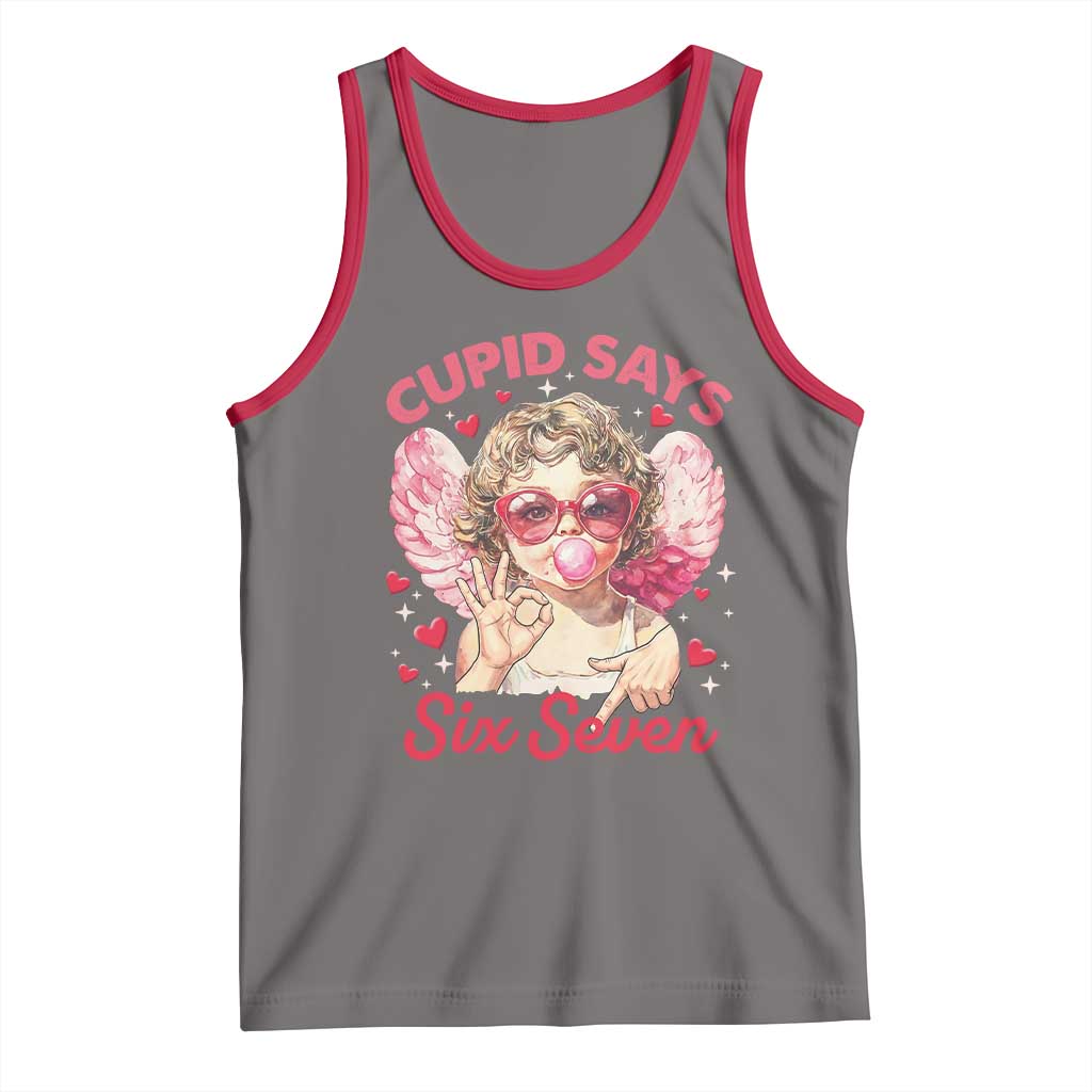 Funny 67 Valentines Day Tank Top Cupid Say Six Seven 67 Meme