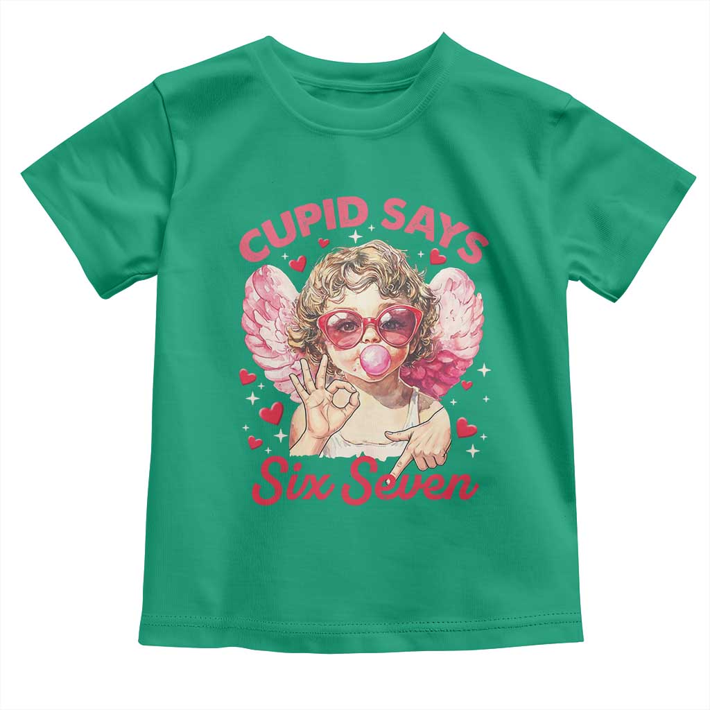 Funny 67 Valentines Day Toddler T Shirt Cupid Say Six Seven 67 Meme