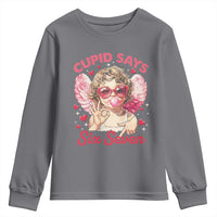 Funny 67 Valentines Day Youth Sweatshirt Cupid Say Six Seven 67 Meme