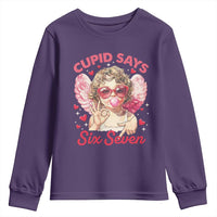 Funny 67 Valentines Day Youth Sweatshirt Cupid Say Six Seven 67 Meme