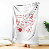 Xoxo Valentines Day Throw Blanket Love You Cherry Much Vintage Coquette
