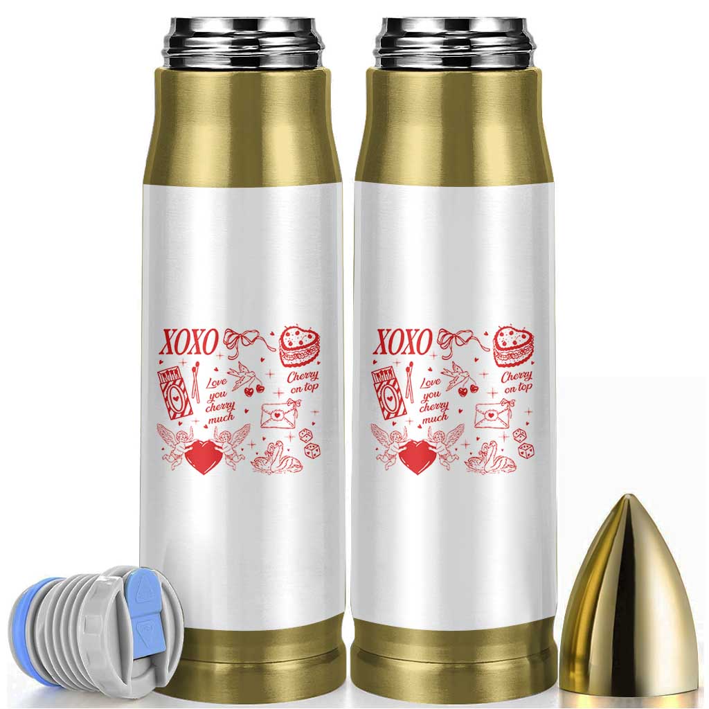 Xoxo Valentines Day Bullet Tumbler Love You Cherry Much Vintage Coquette