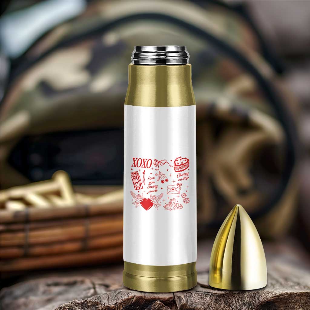 Xoxo Valentines Day Bullet Tumbler Love You Cherry Much Vintage Coquette