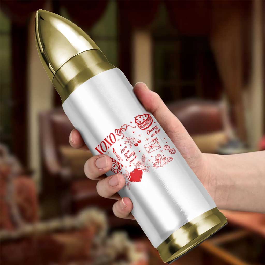 Xoxo Valentines Day Bullet Tumbler Love You Cherry Much Vintage Coquette
