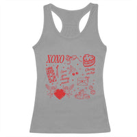 Xoxo Valentines Day Racerback Tank Top Love You Cherry Much Vintage Coquette