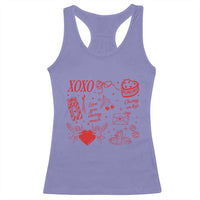 Xoxo Valentines Day Racerback Tank Top Love You Cherry Much Vintage Coquette