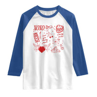 Xoxo Valentines Day Raglan Shirt Love You Cherry Much Vintage Coquette
