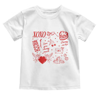 Xoxo Valentines Day Toddler T Shirt Love You Cherry Much Vintage Coquette