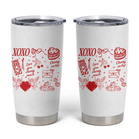 Xoxo Valentines Day Tumbler Cup Love You Cherry Much Vintage Coquette