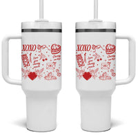 Xoxo Valentines Day Tumbler With Handle Love You Cherry Much Vintage Coquette