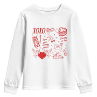 Xoxo Valentines Day Youth Sweatshirt Love You Cherry Much Vintage Coquette