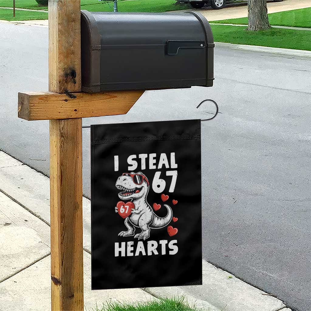 Funny I Steal 67 Hearts Valentines Day Six Seven Meme Garden Flag