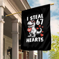Funny I Steal 67 Hearts Valentines Day Six Seven Meme Garden Flag