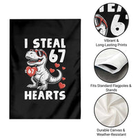 Funny I Steal 67 Hearts Valentines Day Six Seven Meme Garden Flag